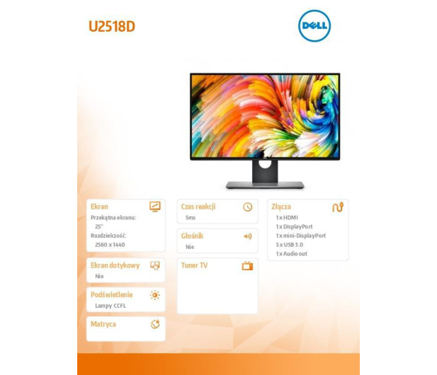 Dell U2518D czarny HDR - 375837 - zdjęcie 12